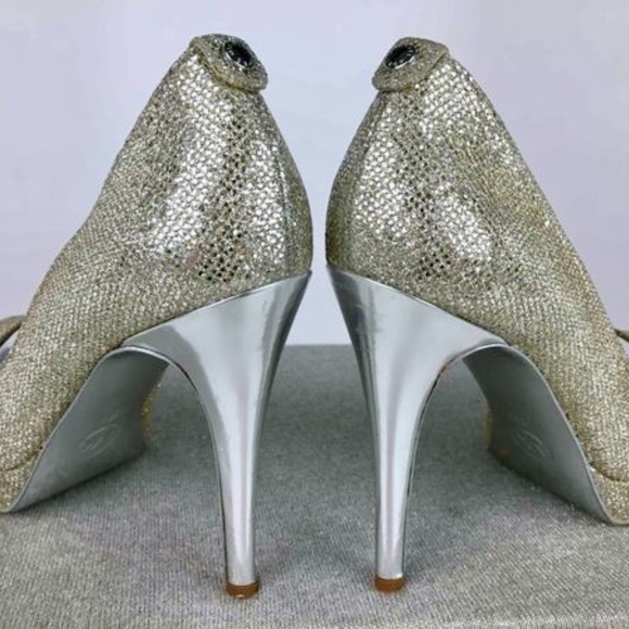 Michael Kors York Silver Open Toe Platform Pumps - Picture 3 of 3